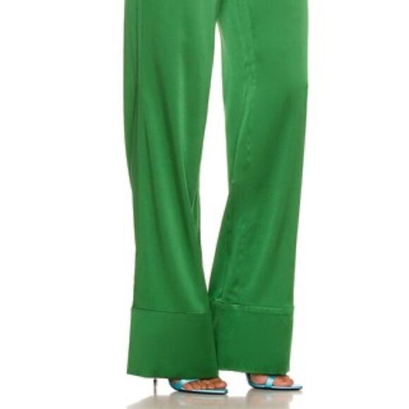 SER.O.YA Women’s Hazel Silk Pants in the Size Large in Amazon Green Color - Picture 8 of 15
